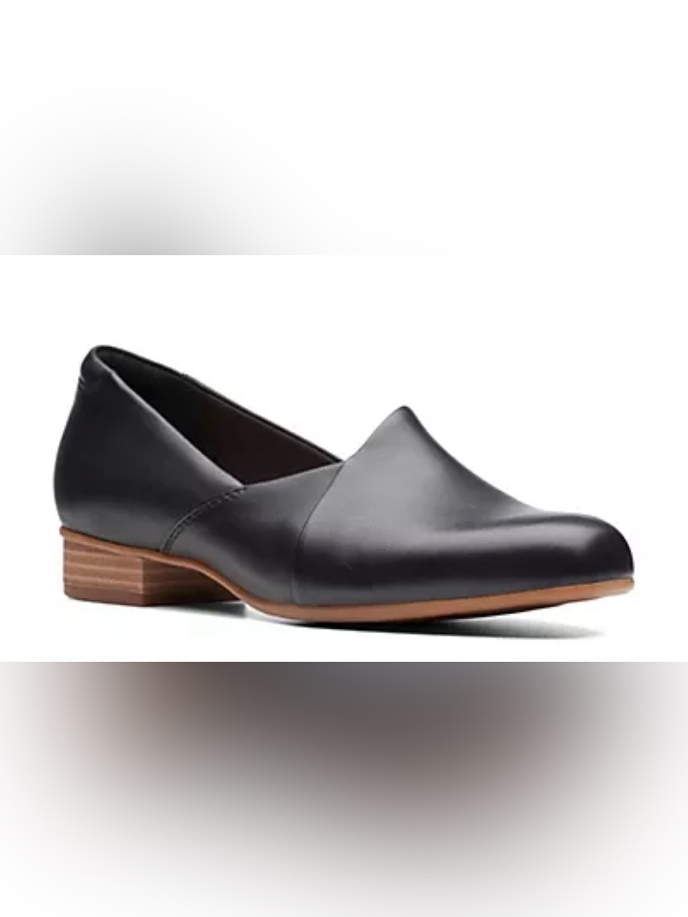 Clarks Collection Womens Juliet Palm Slip On Loafers Size 9 Black Leather